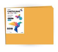 M-Office Cartulina Grande 50x65cm - 25 Feuilles de Couleurs Claires et Intenses, 180g pour Loisirs Créatifs, Projets d'Art et Design (Jaune Or)