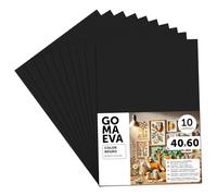 m-office Feuilles en caoutchouc Eva colorées, gomme crêpe pour scrapbooking, école, cartons créatifs, travaux manuels, gâteaux scénographiques, école ou projets artistiques 40 x 60 cm (noir, 10 uds)