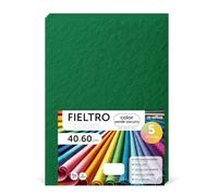 m-office Feutrine Loisir Créatif, Feutrine de Couleurs, Douce et Flexible, Matériau pour Couture, Tissus Patchwork, Idéale pour Projets DIY, Artisanat ou Décoration, 40x60cm (Vert Foncé, 5 pcs)
