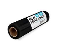 m-office Film Noir pour emballage, Plastique, 50 cm x 200 m étirables, Protection des objets fragiles, Noir, 1 unité