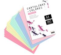 m-office Lot de 25 feuilles de papier coloré, format A4, différentes couleurs pastel, 180 g, pour travaux manuels, impression de documents et designs créatifs, feuilles A4, couleurs pastel