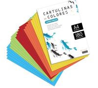 m-office Lot de 50 feuilles de papier coloré, format A4, couleurs pastel, 180 g, pour travaux manuels, impression de documents et designs créatifs, feuilles A4, m-office (x50, assortiment intensif)