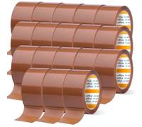 m-office Ruban adhésif marron, pour emballage de boîtes, expédition, déménagement et artisanat - Sceau sûr et résistant (18 unités, 36 mm x 120 m)