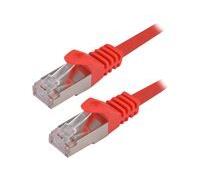 M ordon de raccordement - RJ-45 (M) pour RJ-45 (M) - 5 m - 6.2 mm - SFTP - CAT 7 - sans halogène, moulé, sans crochet - rouge