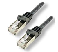 M ordon de raccordement - RJ-45 (M) pour RJ-45 (M) - 30 cm - 6.2 mm - SFTP - CAT 7 - sans halogène, sans crochet - noir