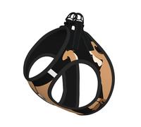 M Pet Harnais pour chien - Petite taille, imprimé chèvre marron, réglable pour les voyages en plein air et la marche