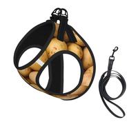 M Pet Harnais pour chien - Petite taille, imprimé pommes de terre de jardin, réglable pour les voyages en plein air et la marche