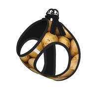 M Pet Laisse gilet et harnais pour chien - Ensemble de laisse imprimé pommes de terre de petite taille avec boucle, compagnon canin de voyage en plein air