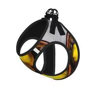 M Pet Laisse Gilet & Harnais pour Chien - Petit Panier Imprimé Citrons Ensemble Laisse avec Boucle, Compagnon Canin Voyage en Plein Air