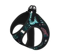 M Pet Laisse Gilet Harnais pour Chien - Petite Taille Arbre de Noël Imprimé Laisse Ensemble avec Boucle, Compagnon Canin Outdoor Chien Promenade