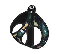 M Pet Laisse Gilet Harnais pour Chien - Petite Taille Arbre de Noël Imprimé Laisse Ensemble avec Boucle, Compagnon Canin Outdoor Chien Promenade