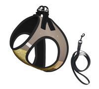 M Pet Laisse Gilet Harnais pour Chien - Petite Taille Or Paillettes Arbre de Noël Imprimé Laisse avec Boucle, Compagnon Canin Outdoor Chien Promenade