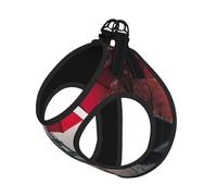 M Pet Laisse Gilet Harnais pour Chien - Tour Eiffel avec Parapluie Rouge Imprimé Laisse avec Boucle, Compagnon Canin Outdoor Chien Promenade