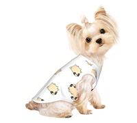 M Pet T-shirt respirant sans manches - Débardeur léger imprimé carlin pour chiens de petite et moyenne taille