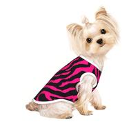 M Pet T-shirt respirant sans manches - Débardeur léger imprimé zèbre tigre léopard rose pour chiens de petite et moyenne taille