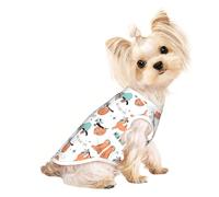 M Pet T-shirt respirant sans manches - Doux drôle animal mignon paresseux musique imprimé gilet extensible pour chiens et chats, débardeur léger
