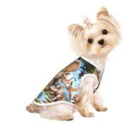 M Pet T-shirt respirant sans manches pour chats et chiens - Débardeur léger imprimé animaux africains avec élastique