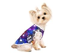 M Pet T-shirt respirant sans manches pour chats et chiens - Ensemble de dés léger imprimé débardeur extensible