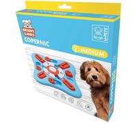 M-PETS BRAINY GAMES - Jeu Intelligent pour Chien COPERNIC, Niveau 2 Moyen avec 10 Trous et 18 Glissières Mobiles, Tapis Anti-Dérapant 25 x 25 x 3 cm