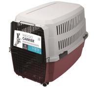 M-PETS Caisse de transport Viaggio Carrier XL - 91,5x61x66cm - Bordeaux et gris - Pour chien