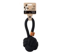 M-PETS Coto Balle à boucle noire en coton naturel respectueux de l'environnement pour chien à tirer, rapporter, mâcher, durable, non toxique, favorise la santé dentaire et la stimulation mentale,