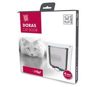 M-Pets Doras Cat White Door 192x200 4 Way Lock Pour Chat Blanc