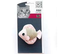 M-PETS Jouet pour Chat réfléchissant en matières Naturelles Fish