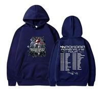 M Pokora Adrenaline Tour 2025 Sweats à capuche à manches longues Streetwear Femmes Hommes Mode Sweatshirts Pulls, bleu marine, XXL