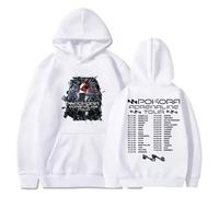 M Pokora Adrenaline Tour Dates Sweats à capuche Streetwear Pulls Femmes Hommes Manches Longues Sweatshirts, blanc, S