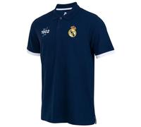M - Polo Homme - Real Madrid - Collection Officielle - Coton - Manches Courtes - Bleu Multicolore