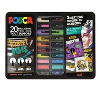Mallette de marqueurs - Posca - Street Vibes - 20 marqueurs - Multicolore - Indélébile
