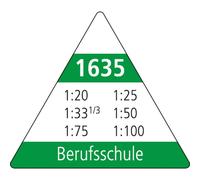 M + R 016350010 Règle triangulaire Différentes échelles