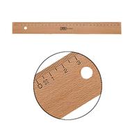 M + R 719400000 Règle en métal avec incrustation en bois hêtre 40 cm
