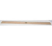 M + R 719400000 Règle en métal avec incrustation en bois hêtre 40 cm
