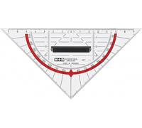 M+R 723180100 Triangle de géométrie verre acrylique Hypoténuse : 170 mm transparent
