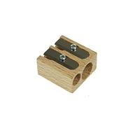 M+R Taille-crayon double en bois (hêtre) pour crayons de 8,2 mm à 11,2 mm, double taille-crayon