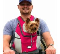 (M,Rose)Travel Pet Dog Carrier Puppy Travel Mesh Backpack Front Portable Shoulder Bag Fiis -Ao