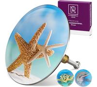 M. ROSENFELD HOME Bouchon de Baignoire Universel en Laiton avec Motif étoile de mer - 72 mm - avec Double Joint