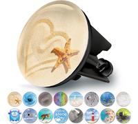 M. Rosenfeld Home Bouchon de lavabo Universel, 40 mm, avec Motif de Plage, en Laiton, Universel, avec Caoutchouc, pour lavabos de Salle de Bain et bidets