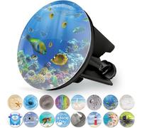 M. Rosenfeld Home Bouchon de lavabo Universel, 40 mm, avec Motif océan, chromé, en Laiton, Universel, avec Caoutchouc, pour lavabos de Salle de Bain et bidets