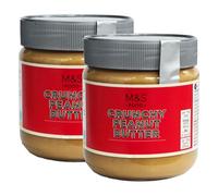 M & S Beurre de cacahuète Crunchy 340 g | Lot de 2