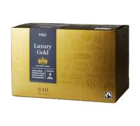 M&S Luxury Gold Tea - 240 Count (Pack of 1) - Thé Noir Sucré et Lisse - Boîte de 240 Sachets de Thé - Tea