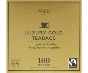 M & S Marks and Spencer 160 Luxury Gold Tea Bags