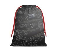M Sac de Noël avec cordon de serrage - Motifs de symboles mathématiques réutilisables, sacs de vacances, cadeaux de mariage, sacs d'anniversaire