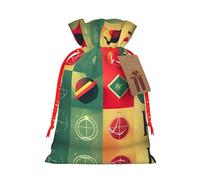 M Sac de Noël réutilisable - Symboles mathématiques scolaires avec cordon de serrage pour cadeaux de vacances, d'anniversaire et de mariage