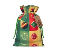 M Sac de Noël réutilisable - Symboles mathématiques scolaires avec cordon de serrage pour cadeaux de vacances, d'anniversaire et de mariage