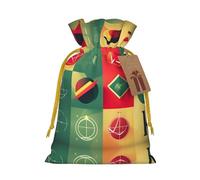 M Sac de Noël réutilisable - Symboles mathématiques scolaires avec cordon de serrage pour cadeaux de vacances, d'anniversaire et de mariage