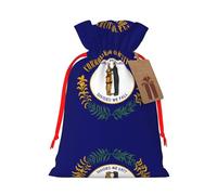 M Sacs de Noël - Kentucky State Flag Print Vacances Cordon de serrage Pochettes cadeaux pour Noël, anniversaire, mariage, fête