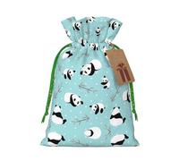 M Sacs de Noël Pochettes - Imprimé Panda Ours Dessin Animé Bonbons Cadeau Pochette Cadeau pour Anniversaires Mariages