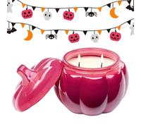 M&SENSE Bougie Halloween|Bougie Citrouille,Cerise Gothique|Automne Citrouille De Décoration|Cadeau Halloween,Naturelles En Cire De Soja,410g 80h De Combustion